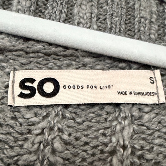 SO Women's Charcoal Knit Cardigan - Picture 2 of 6